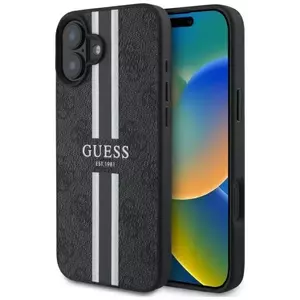 Tok Guess GUHMP16SP4RPSK iPhone 16 6.1" black hardcase 4G Printed Stripes MagSafe (GUHMP16SP4RPSK) kép