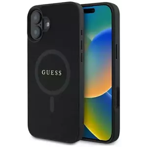 Tok Guess GUHMP16SPSAHMCK iPhone 16 6.1" black hardcase Saffiano Classic Logo MagSafe (GUHMP16SPSAHMCK) kép