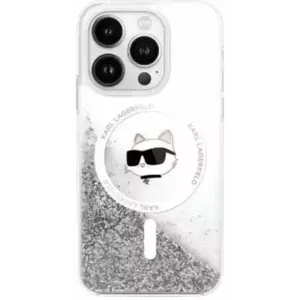 Tok Karl Lagerfeld KLHMP16SLGCHSGH iPhone 16 6.1" hardcase transparent Liquid Glitter Choupette Head Magsafe (KLHMP16SLGCHSGH) kép