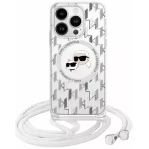 Tok Karl Lagerfeld KLHMP16XHCKCKLCT iPhone 16 Pro Max 6.9" transparent hardcase IML Crossbody Monogram Karl & Choupette Head MagSafe (KLHMP16XHCKCKLCT) kép