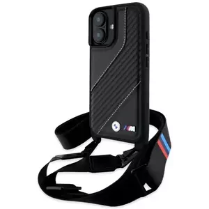 Tok BMW BMHCP16M23PSCCK iPhone 16 Plus 6.7" black hardcase M Edition Carbon Stripe & Strap (BMHCP16M23PSCCK) kép