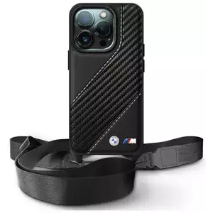 Tok BMW BMHCP16X23PSCCK iPhone 16 Pro Max 6.9" black hardcase M Edition Carbon Stripe & Strap (BMHCP16X23PSCCK) kép