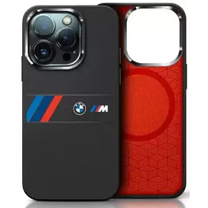 Tok BMW BMHMP16X23SAXK iPhone 16 Pro Max 6.9" black hardcase Silicone Middle Stripe MagSafe (BMHMP16X23SAXK) kép