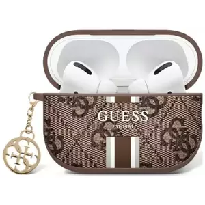 Tok Guess GUA2P4RPSW AirPods 1/2 cover brown 4G Printed Stripes Charm (GUA2P4RPSW) kép