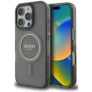 Tok Guess GUHMP16LHFGEREK iPhone 16 Pro 6.3" black hardcase IML Glitter Circle MagSafe (GUHMP16LHFGEREK) kép