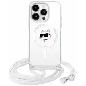 Tok Karl Lagerfeld KLHMP16SHCCHNT iPhone 16 6.1" hardcase transparent IML Choupette Head & Cord Magsafe (KLHMP16SHCCHNT) kép