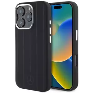 Tok Mercedes MEHMP16L23SUVSK iPhone 16 Pro 6.3" black hardcase Silicone Vertical Tonal Stripes MagSafe (MEHMP16L23SUVSK) kép