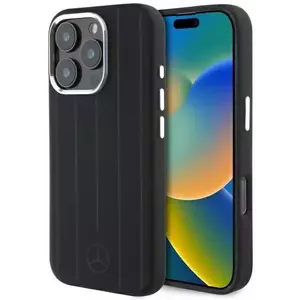 Tok Mercedes MEHMP16X23SUVSK iPhone 16 Pro Max 6.9" black hardcase Silicone Vertical Tonal Stripes MagSafe (MEHMP16X23SUVSK) kép