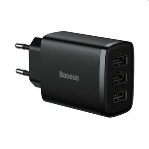 Baseus Compact Charger 3U 17W, black kép