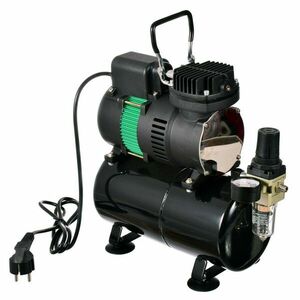 Airbrush kompresszor 2 ventilátorral 3 literes tartállyal folyamatos működéshez tervezve AS-326 kép