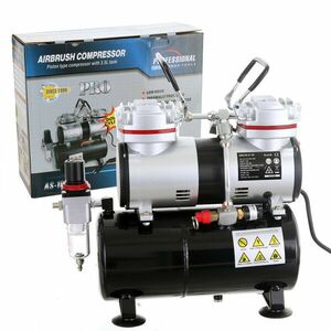 Nagynyomású kétdugattús airbrush kompresszor 40 l/perc TC Technic AS-196 kép