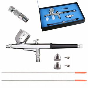 Modellező airbrush festékszóró készlet 3 fúvókával, gyorscsatlakozóval 0.2, 0.3, 0.5 mm Technic HS-30KT kép