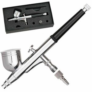 Modellező mini airbrush festékszóró 0, 3 mm-es fúvókával Technic B-130 Double Action Black mini kép