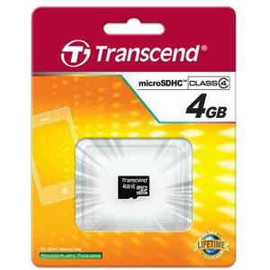 microSDHC 4GB Class 4 TS4GUSDC4 kép