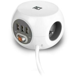 3 Plug + 3 USB 1, 5 m Switch (AC2430) kép