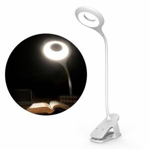 MG Reading LED lámpa csiptetővel + kábel micro USB, fehér kép