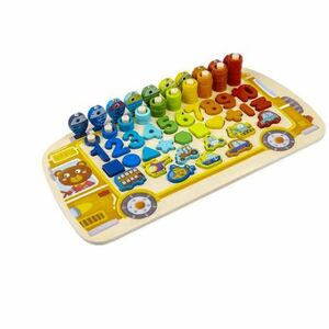 MG Wooden Montessori fa puzzle, autóbusz kép