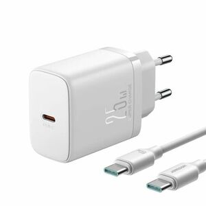 Joyroom JR-TCF11 hálózati töltő adapter USB-C 25W + kábel USB-C 1m, fehér kép