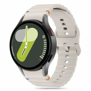 Tech-Protect Silicone Sport szíj Samsung Galaxy Watch 4 / 5 / 5 Pro / 6 / 7 / FE, starlight kép