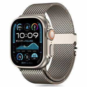 Tech-Protect Milano szíj Apple Watch 44/45/46/49mm, titanium kép