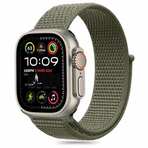 Tech-Protect Nylon szíj Apple Watch 44/45/46/49mm, cargo khaki kép