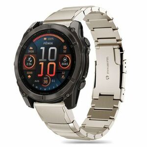 Tech-Protect Steelband szíj Garmin Fenix 5x / 5x Plus / 6x / 6x Pro / 7x / 8 51mm, titanium kép