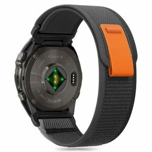 Tech-Protect Nylon szíj Garmin Fenix 5x / 5x Plus / 6x / 6x Pro / 7x / 8 51mm, black/orange kép