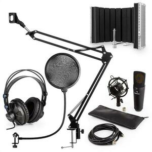 Auna auna MIC-920B USB mikrofon szett V5 fejhallgató, mikrofon, pop filter, mikrofonernyő, mikrofon kar kép