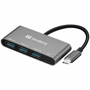 Sandberg USB-C to 3xUSB 3.0 Hub + PD kép