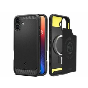 SPIGEN RUGGED ARMOR szilikon telefonvédő iPhone 16-hoz (ACS08214) fekete kép