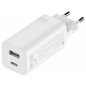 Xiaomi 65W GaN Hálózati Gyorstöltő Adapter USB Type-A/USB Type-C EU (BHR5515GL) Fehér kép