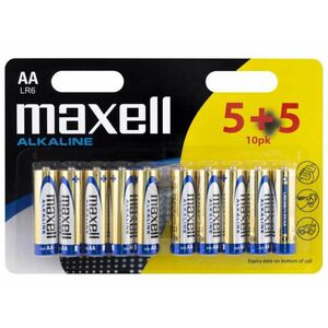 MAXELL LR6 AA Alkálielem, 10db-os csomag (790253.00.CN) kép