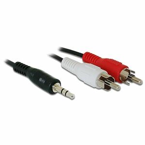 DELOCK 3.5mm jack - RCA stereo audio kábel (84000) fekete kép