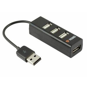 YENKEE YHB 4001BK USB2.0 4-portos HUB (45007826) fekete kép