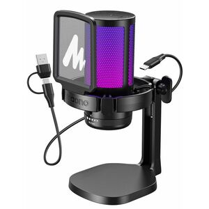 MAONO DGM20 USB Streamer/Gamer mikrofon RGB - fekete kép