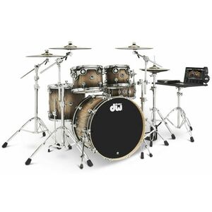 DWe 5-Piece Candy Black Burst Over Curly Maple Exotic Kit kép