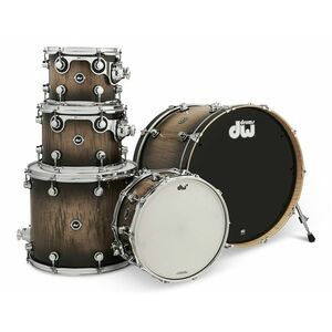 DWe 5-Piece Candy Black Burst Over Curly Maple Exotic Shell Kit kép