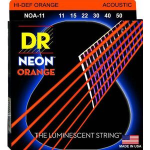 DR Strings NOA-11 HiDef Neon Akusztikus gitárhúrok kép