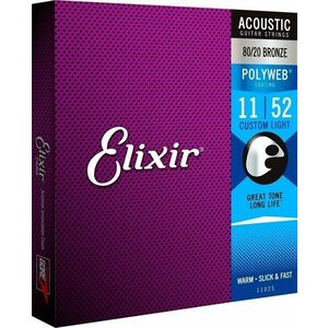 Elixir 11025 Polyweb 11-52 Akusztikus gitárhúrok kép