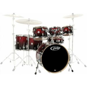 PDP by DW Concept Shell Pack 7 pcs 22" Red To Black Fade Dobszett kép