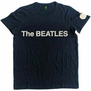 The Beatles Ing Logo & Apple App Slub Unisex Navy Blue M kép