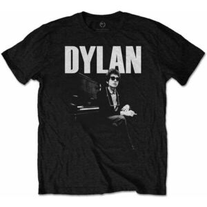 Bob Dylan Ing At Piano Unisex Black L kép