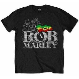 Bob Marley Ing Distressed Logo Unisex Black L kép