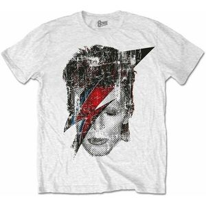 David Bowie Ing Halftone Flash Face Unisex White 2XL kép