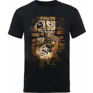 Johnny Cash Ing Guitar Song Titles Unisex Black S kép