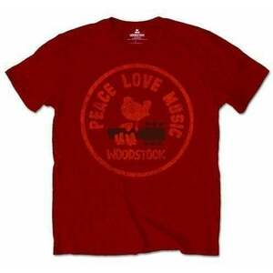 Woodstock Ing Love Peace Music Unisex Maroon Red S kép