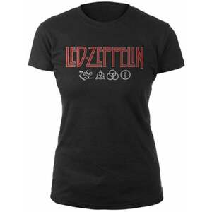 Led Zeppelin Ing Logo & Symbols Womens Black S kép