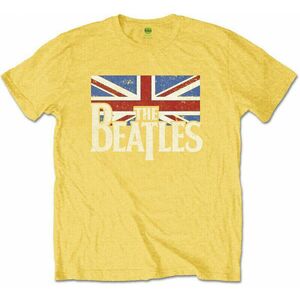 The Beatles Ing Drop T Logo & Vintage Flag Kids Yellow 11 - 12 év kép