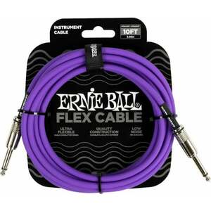 Ernie Ball Flex Instrument Cable Straight/Straight 3 m Egyenes - Egyenes Hangszórókábel kép