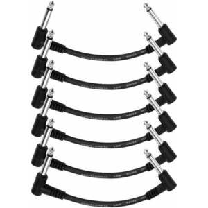 Donner EC1048 15cm Guitar Patch Cable Black 6-Pack 15, 25 cm Pipa - Pipa Patch kábel kép